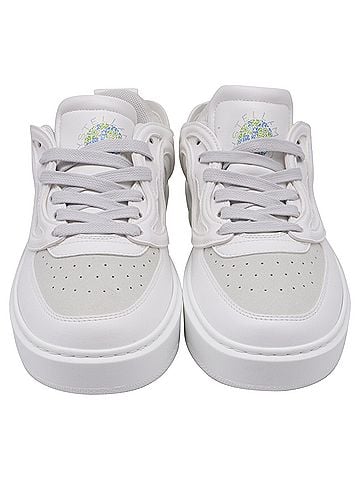 Stella McCartney Stella McCartney S-Wave Sneakers in White Leather (view 2)