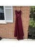 Vera Wang 100% Polyester 100% Acetate Solid Red Cocktail Dress Size 12 - photo 4