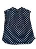 J.Crew 100% Polyester Polka Dots Blue White Sleeveless Top Size M - photo 1