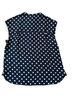 J.Crew 100% Polyester Polka Dots Blue White Sleeveless Top Size M - photo 2