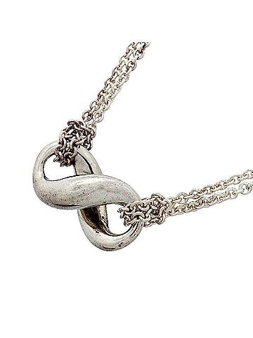 Tiffany & Co. Tiffany &amp; Co. Infinity Double Chain Necklace, Sterling Silver 925, Women's (view 1)