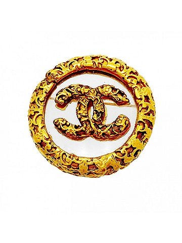 Chanel Chanel Brooch, Coco Mark Circle, GP Plated Gold, Women's (view 1)
