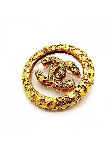 Chanel Chanel Brooch, Coco Mark Circle, GP Plated Gold, Women's (view 2)