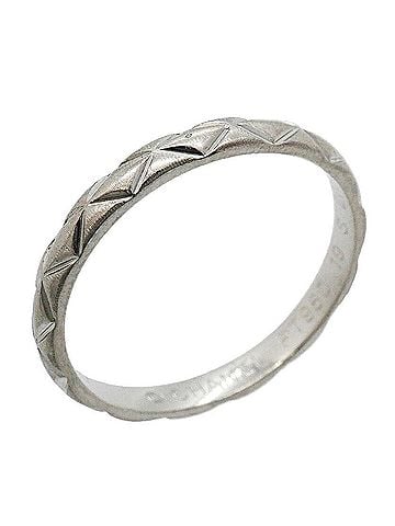 Chanel Chanel Matelassé Ring, Pt950 Platinum, Size #55, Men's/Women's (view 1)