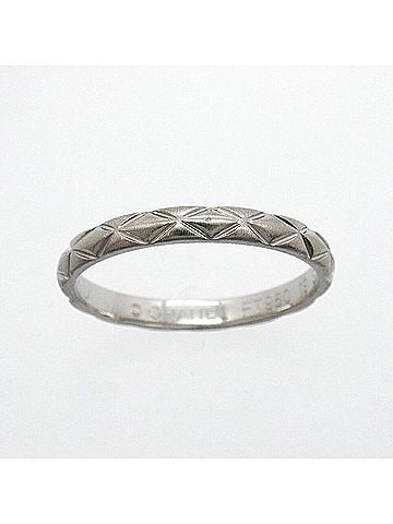 Chanel Chanel Matelassé Ring, Pt950 Platinum, Size #55, Men's/Women's (view 2)