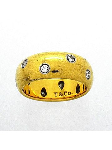 Tiffany & Co. Tiffany &amp; Co. Dots Ring, 18K Yellow Gold (KYG), Platinum (Pt950), Diamond, Women's (view 2)