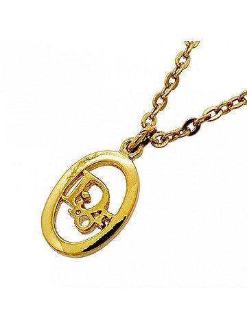 Christian Dior Christian Dior Necklace, Oval, GP Plated Gold, Women's (view 1)
