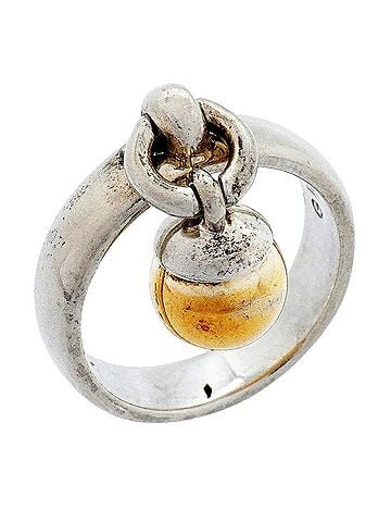 Tiffany & Co. Tiffany &amp; Co. Ball Dunkle Ring, 18K Yellow Gold (KYG), Sterling Silver 925, Women's (view 1)