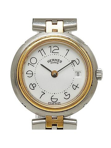 Hermès Hermes Profile Quartz Watch, White Dial, Stainless Steel Plated, Women's. (view 1)