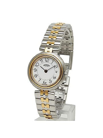 Hermès Hermes Profile Quartz Watch, White Dial, Stainless Steel Plated, Women's. (view 2)