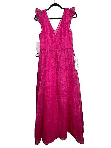 JS Collections Julie Ruffle Organza Ballgown Cocktail Dress (view 2)