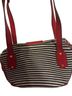 Eric Javits Stripes Multi Color Red Blue Leather Shoulder Bag One size - photo 2