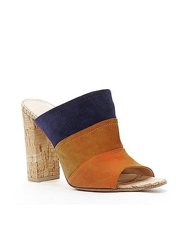 Gianvito Rossi Gianvito Rossi suede leather color block cork mules (view 2)