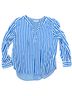 Jane and Delancey Stripes Blue White Button-Down Shirt Size S - photo 1