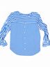 Jane and Delancey Stripes Blue White Button-Down Shirt Size S - photo 4
