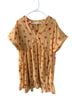 Easel 100% Polyester Floral Yellow Red Orange Casual Dress Size L - photo 1