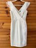 DKNY 95% Polyester 5% Elastane 100% Polyester Solid White Cocktail Dress Size 2 - photo 4