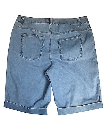 Woman Within Denim Shorts (view 2)