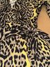 BCBGMAXAZRIA Leopard Print Yellow Black Casual Dress Size XS - photo 7