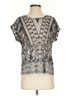 One World 100% Polyester Black One World Short Sleeve Blouse Size S - photo 1