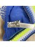 Free People Solid Blue Yellow Leather Belt Size S - photo 3