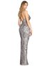 Windsor Solid Graphic Silver Gray Cocktail Dress Size S - photo 2