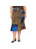 Calvin Klein Print Tan Black Formal Skirt Size 10 - photo 1