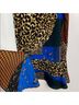 Calvin Klein Print Tan Black Formal Skirt Size 10 - photo 5