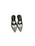 Jessica Simpson Solid Silver Black Heels Size 9 1/2 - photo 1