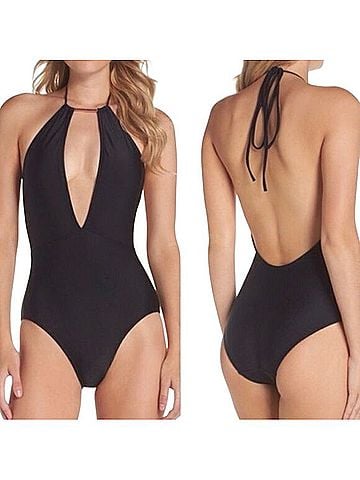 Ted Baker London Halter One Piece Swimsuit (view 1)