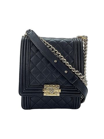 Chanel Chanel Boy Shoulder Bag, Lambskin, Black (view 1)