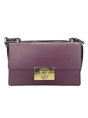 Salvatore Ferragamo Salvatore Ferragamo Gancini Shoulder Bag, Leather, Wine Red (view 1)