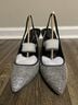 Jessica Simpson Solid Silver Black Heels Size 9 1/2 - photo 4