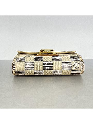 Louis Vuitton Louis Vuitton Tri-fold Wallet Damier Azur Portefeuille Koala N60013 White Women's P3291075 (view 2)