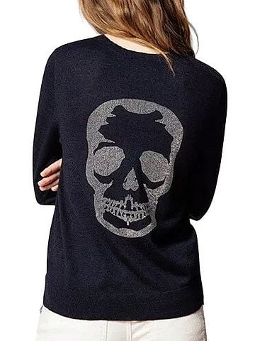 Zadig & Voltaire Miss M Skull Camou Studs Sweater Vest (view 1)