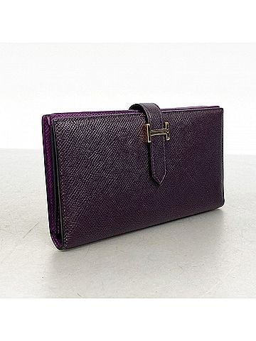 Hermès Hermes Long Wallet Bearn Soufflet Verso Veau Epsom Raisin Anemone Y Stamp Ladies P3279907 (view 2)