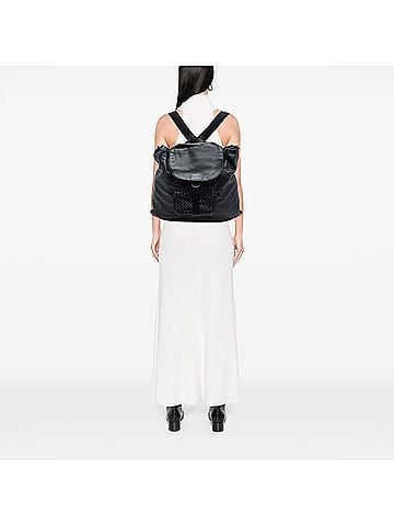 Bottega Veneta Intrecciato Trimmed Leather Drawstring Backpack (view 2)