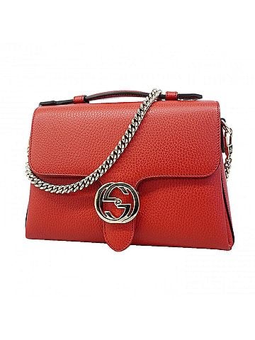 Gucci Gucci Interlocking G Handbag 510302 Leather Red Champagne 2-way Bag for Women P3252993 (view 1)