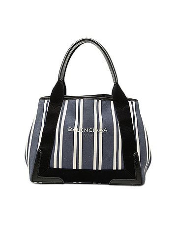 Balenciaga Canvas Striped Navy Cabas S (view 1)