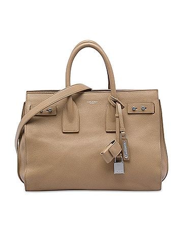 Saint Laurent Small Grained Calfskin Supple Sac De Jour Satchel (view 1)