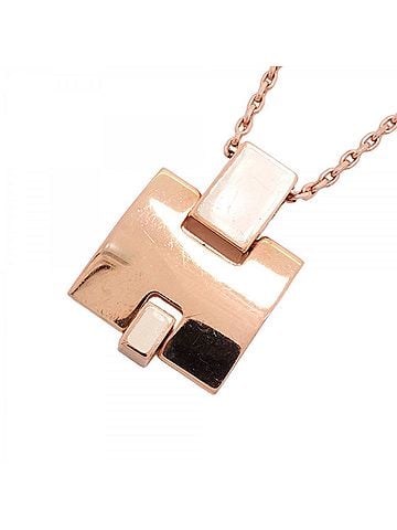 Hermès Hermes Eileen Necklace, GP Plated, Ivory Pink Gold, Women's (view 1)