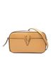 Versace 100% Leather Brown Small Calfskin Virtus V Camera Bag One size - photo 1