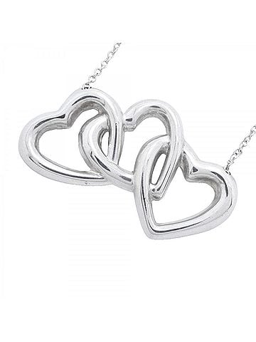 Tiffany & Co. Tiffany &amp; Co. Triple Heart Necklace, Sterling Silver 925, Women's (view 1)