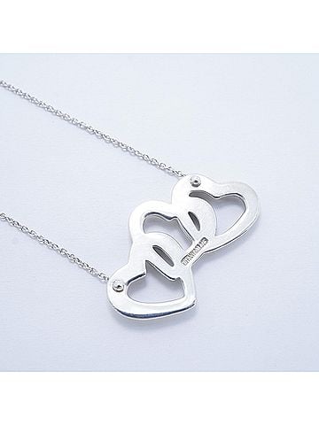 Tiffany & Co. Tiffany &amp; Co. Triple Heart Necklace, Sterling Silver 925, Women's (view 2)
