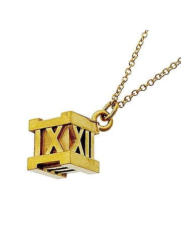 Tiffany & Co. Tiffany &amp; Co. Atlas Cube Necklace, 18K Yellow Gold, Women's (view 1)
