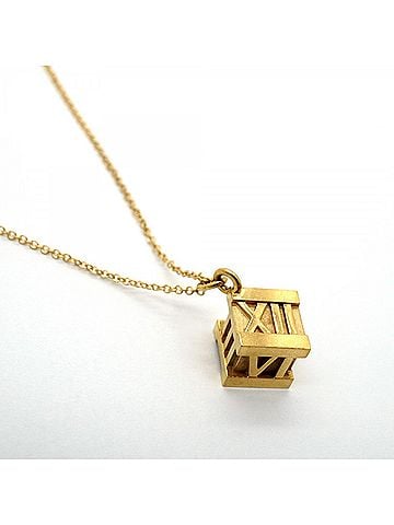 Tiffany & Co. Tiffany &amp; Co. Atlas Cube Necklace, 18K Yellow Gold, Women's (view 2)