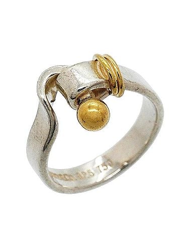 Tiffany & Co. Tiffany &amp; Co. Hook Eye Ring, 18K Yellow Gold (KYG), Sterling Silver 925, Women's (view 1)