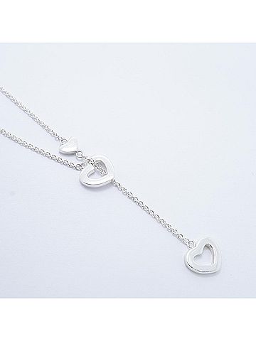 Tiffany & Co. Tiffany &amp; Co. Heart Link Lariat Necklace, Sterling Silver 925, Women's (view 2)
