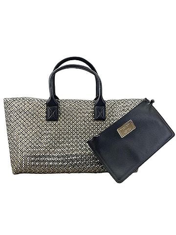 Bottega Veneta Bottega Veneta Intrecciato Cabas Clear Tote Bag, Black (view 1)