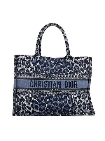 Christian Dior Christian Dior Book Tote Leopard Print Bag, Blue (view 1)